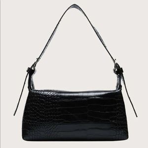 Baguette bag croc embossed